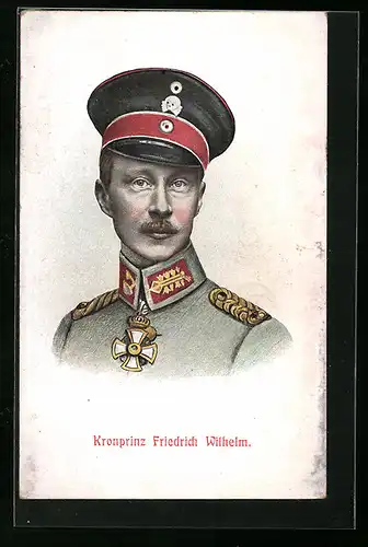 AK Kronprinz Wilhelm von Preussen elegant in Uniform