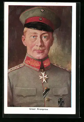 AK Unser Kronprinz in Uniform