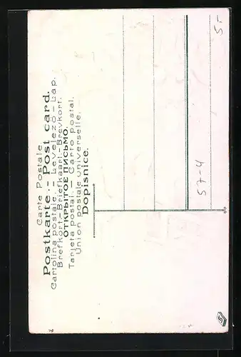 Präge-AK Die Kirschen in Nachbars Garten, Liebespaar unter Kirschen am Gartenzaun