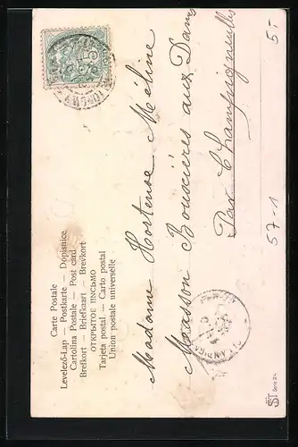 Präge-AK Frühjahrsblüher auf einer Blumenwiese