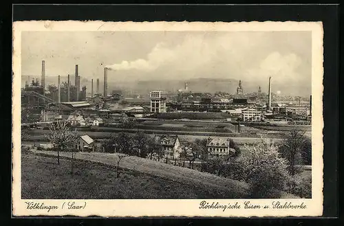 AK Völklingen / Saar, Röchling'sche Eisen- und Stahlwerke