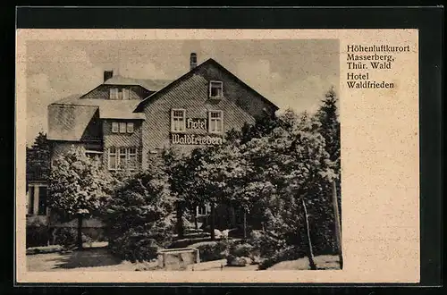 AK Masserberg / Thür. Wald, Hotel Waldfrieden