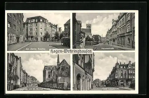 AK Hagen-Wehringhausen, Peimkestrasse, Langestrasse, Am oberen Buschey