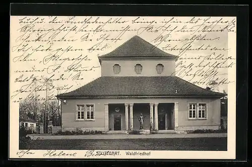 AK Stuttgart, Waldfriedhof, Gebäude