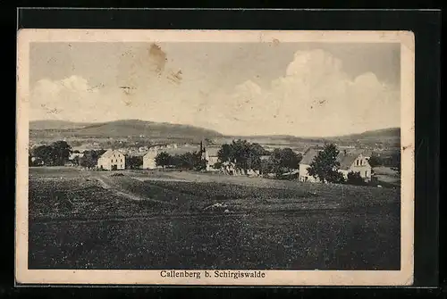 AK Callenberg b. Schirgiswalde, Panoramablick auf den Ort