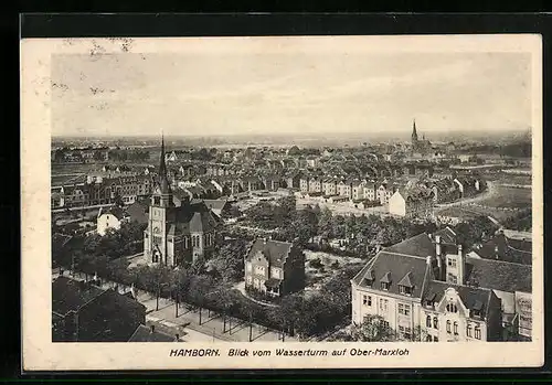 AK Hamborn, Blick vom Wasserturm auf Ober-Marxloh