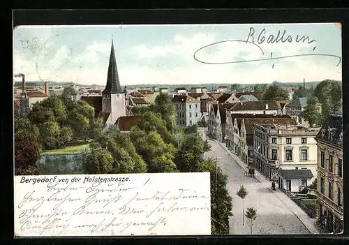 AK Hamburg-Bergedorf, Blick von der Holstenstrasse