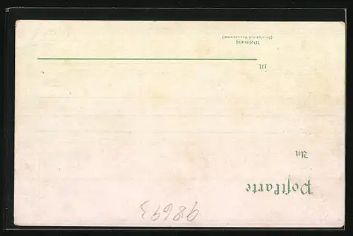 Lithographie Ilmenau, Restaurant Gabelbach, Aussichtsturm Kickelhahn, Goethehäuschen