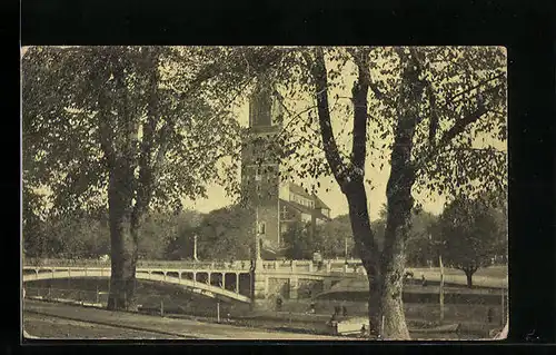 AK Turusta, Fran Ab, Brücke und Kirche