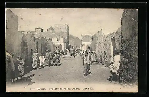 AK Oran, une Rue du Village Nègre