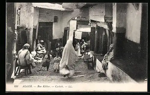 AK Alger, Rue Kléber, Casbah