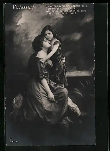 Foto-AK GG Co. Nr. 3047 /5: Verlassen!, Mutter und Kind