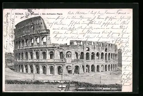 AK Roma, Il Colosseo - Già Anfiteatro Flavio
