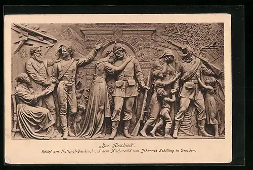 AK Niederwald, Relief Der Abschied am Nationaldenkmal