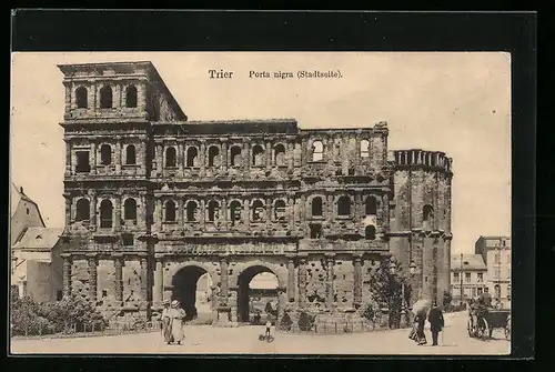 AK Trier, Porta Nigra, Stadtseite