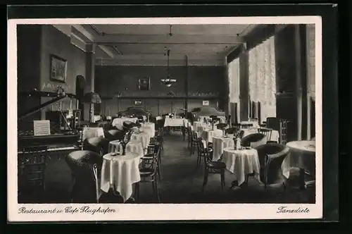 AK Berlin-Kreuzberg, Restaurant u. Café Flughafen, Tanzdiele, Belle-Alliancestrasse 50