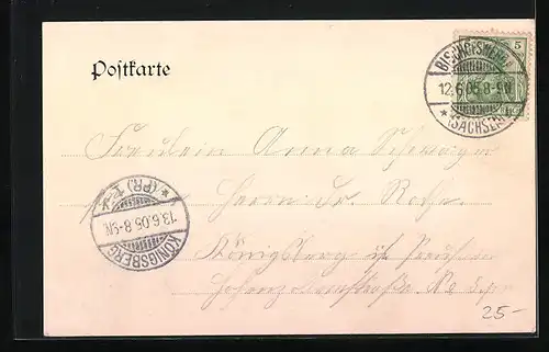 AK Bischofswerda, Teilansicht mit Kirche