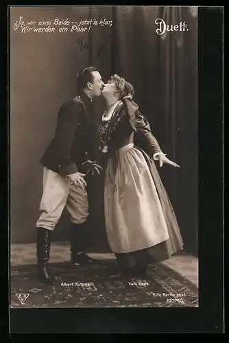 AK Duett Albert Kutzner und Valli Paak, Ja wir zwei Beide..., Operette