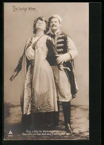 AK Operette Die lustige Witwe, Vilja, o Vilja..., Szenenbild