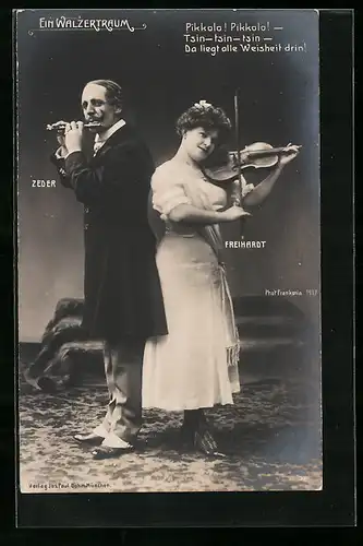 AK Operette Ein Walzertraum, Zeder und Freihardt musizieren