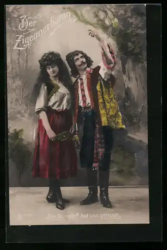 AK Operette Der Zigeunerbaron, Der Dompfaff..., Szenenbild