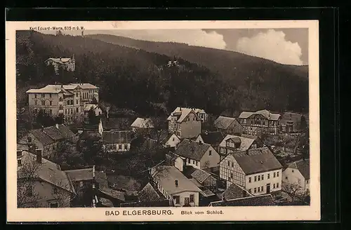 AK Bad Elgersburg, Blick vom Schloss mit Karl Eduard-Warte