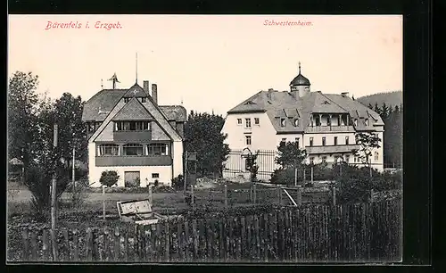 AK Bärenfels /Erzgeb., Schwesternheim mit Nachbargebäude