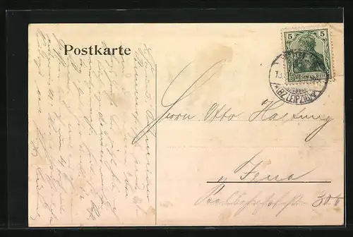 AK Mügeln, Teilansicht mit Kirche