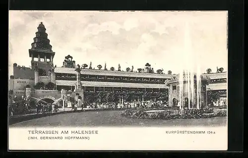 AK Berlin-Halensee, Terrassen am Halensee, Kurfürstendamm124a