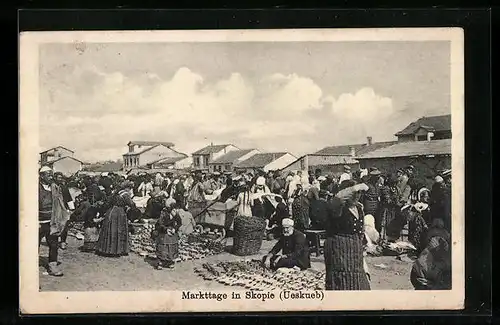 AK Skopie, Markt am Markttag