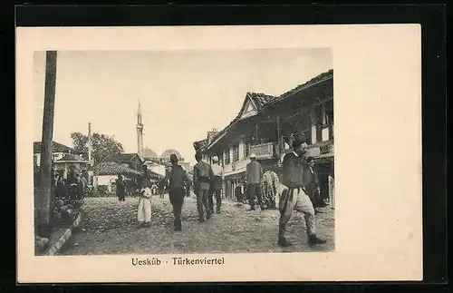 AK Uesküb, Strassenpartie im Türkenviertel