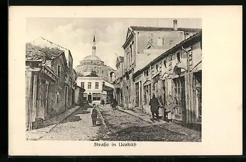 AK Uesküb, Strassenpartie der Ortschaft