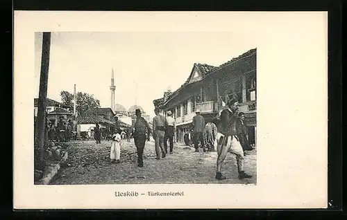 AK Uesküb, Strassenpartie im Türkenviertel