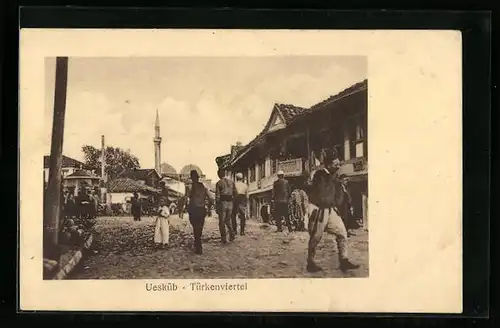 AK Uesküb, Strassenpartie im Türkenviertel