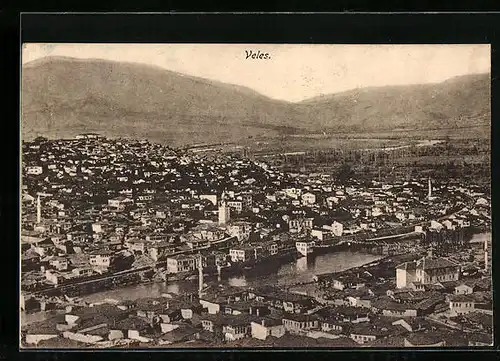 AK Veles, Ortspartie aus der Vogelschau