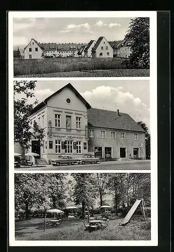 AK Bünde-Ennigloh, Restaurant zur Wilhelmshöhe Heinr. Glösemeier mit Garten und Spielplatz