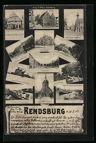 AK Rendsburg, Rathaus, Amtsgericht, Herrenstrasse