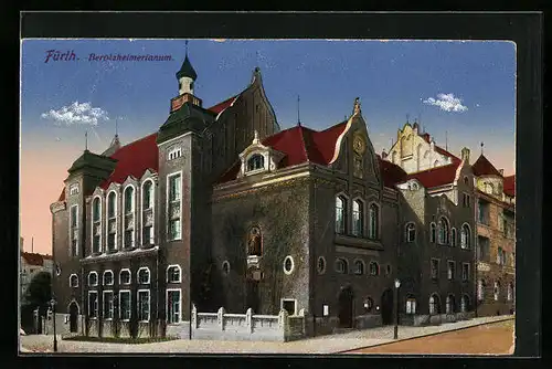 AK Fürth, Berolzheimerianum, Strassenpartie