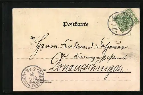 AK Durlach, Ortspartie im Mondschein