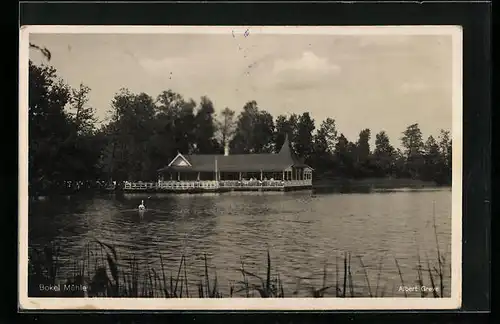 AK Bokel, Gasthaus Bokelmühle von Albert Greve am See