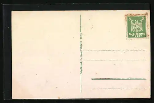 AK Herrenalb, Strassenpartie mit Hotel Post