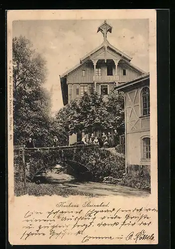 AK Steinabad, Kurhaus und Brücke