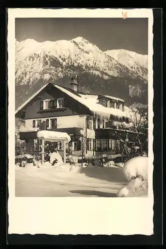 AK Oberstdorf /Allgäu, Hotel Fremdenheim Haus Blankenese