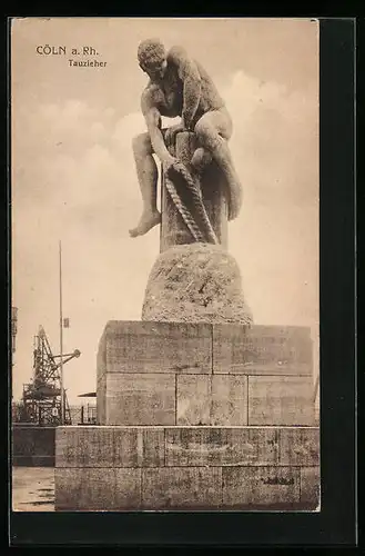 AK Cöln a. Rh., Tauzieher am Rheinauhafen