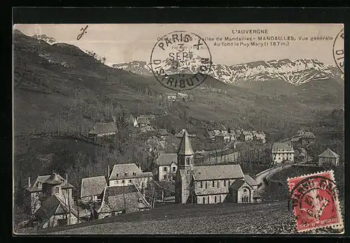 AK Mandailles, Vallée de Mandailles, Vue generale, Au fond le Puy Mary