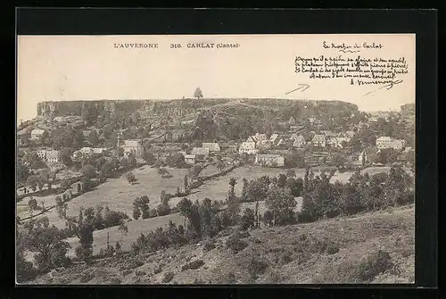 AK Carlat, Ortsansicht aus der Vogelschau