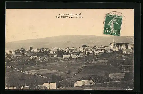 AK Marcenat, Ortsansicht mit Kirche