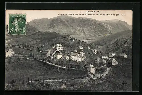 AK St. Cirgues, Vallee de Mandailles, Vue generale