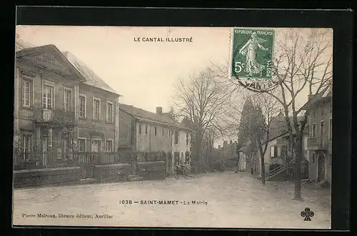 AK Saint-Mamet, Strassenpartie mit Häusern