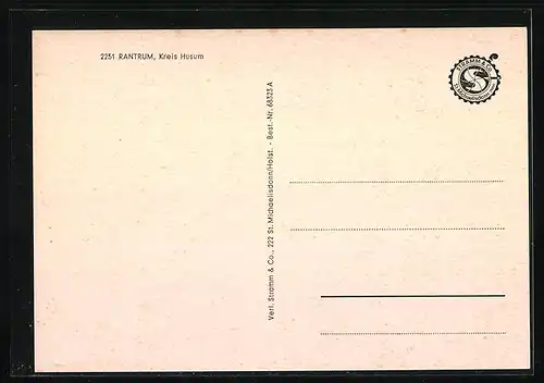 AK Rantrum /Husum, Bäckerei, Freibad